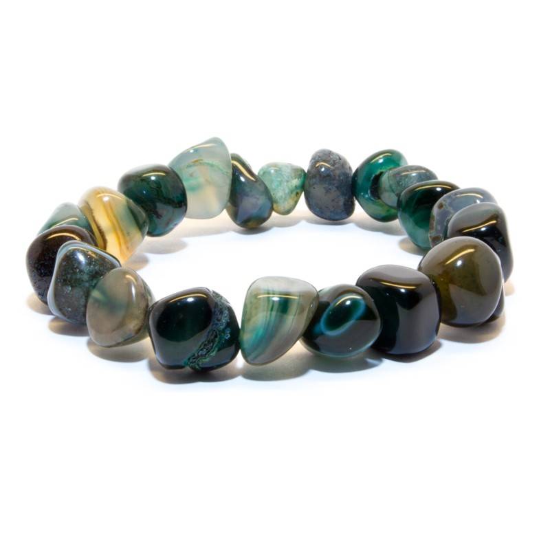 Bracelet Agate Verte Pierre Naturelle Lithoth Rapie