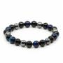 Bracciale Occhio di Tigre Blu Ematite Ossidiana Pietra Naturale