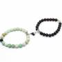 Bracelets de Couple Onyx et Amazonite