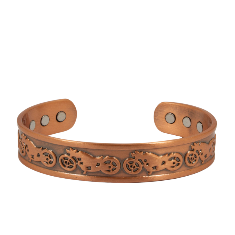 Bracciale magnetico da motociclista in rame