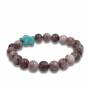 Bracelet Rhodonite Violette Tortue Turquoise