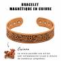 Bracelet Magnétique Cuivre Feuille