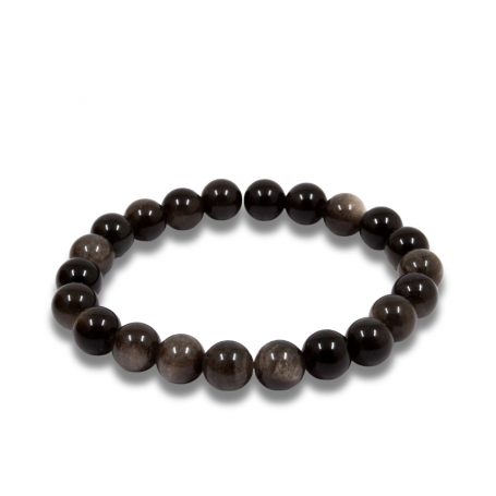 Bracelet Obsidienne Argentée Bracelet Obsidienne Argentée