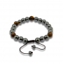 Bracciale in ematite e occhio di tigre