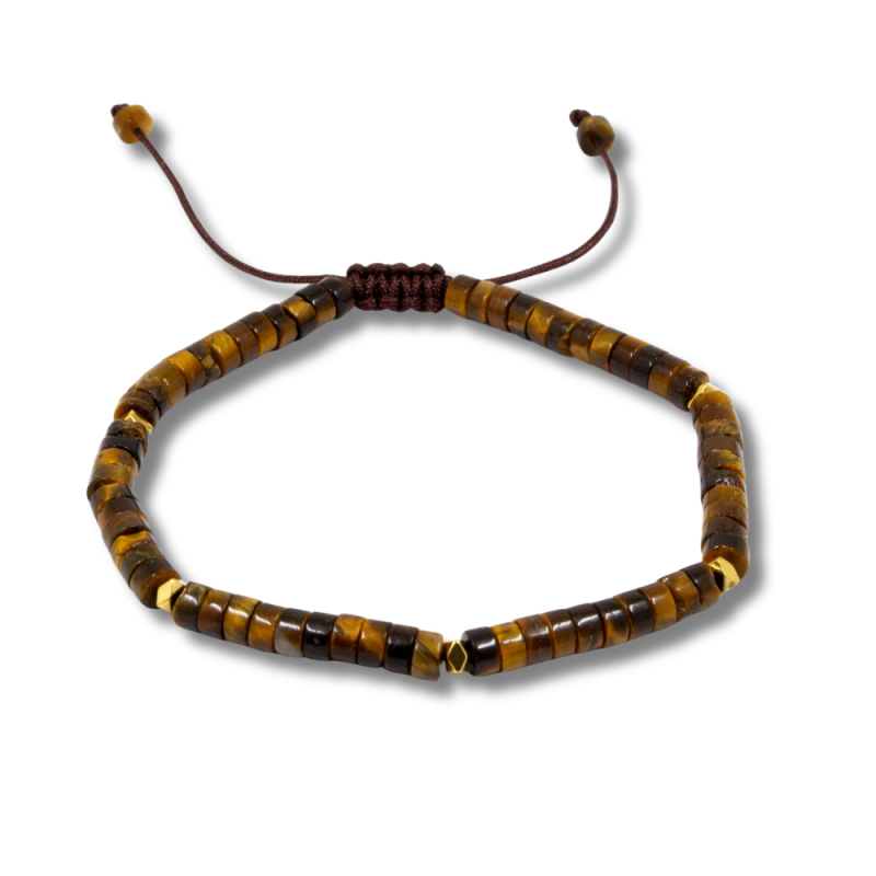 Tigerauge Armband 6 mm verstellbar