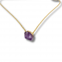 Goldene Halskette mit Amethyststein