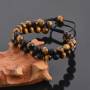 Bracelet Œil De Tigre Tressé Onyx Mat Tressé lithothérapie