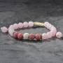 Bracciale Quartz Rose Pierre de Lava Lithotherapy