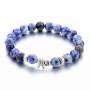 Bracciale in pietra naturale Blue Elephant Marble