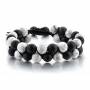 Armband Howlite Onyx Mat Geflochtene Lithotherapie