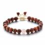 Armband Perlen Aus Holz Quarz Rose Lithotherapie