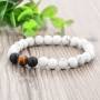 Armband Duo Howlite Onyx Tiger Auge Lithotherapie Paar