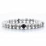 Armband Duo Howlite Onyx 6 mm Lithotherapie