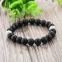 Duo Howlite Onyx Armband 8 mm Lithotherapie