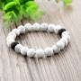 Duo Howlite Onyx Armband 8 mm Lithotherapie