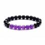 Bracelet Améthyste Onyx Noir lithothérapie