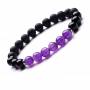 Bracelet Améthyste Onyx Noir lithothérapie