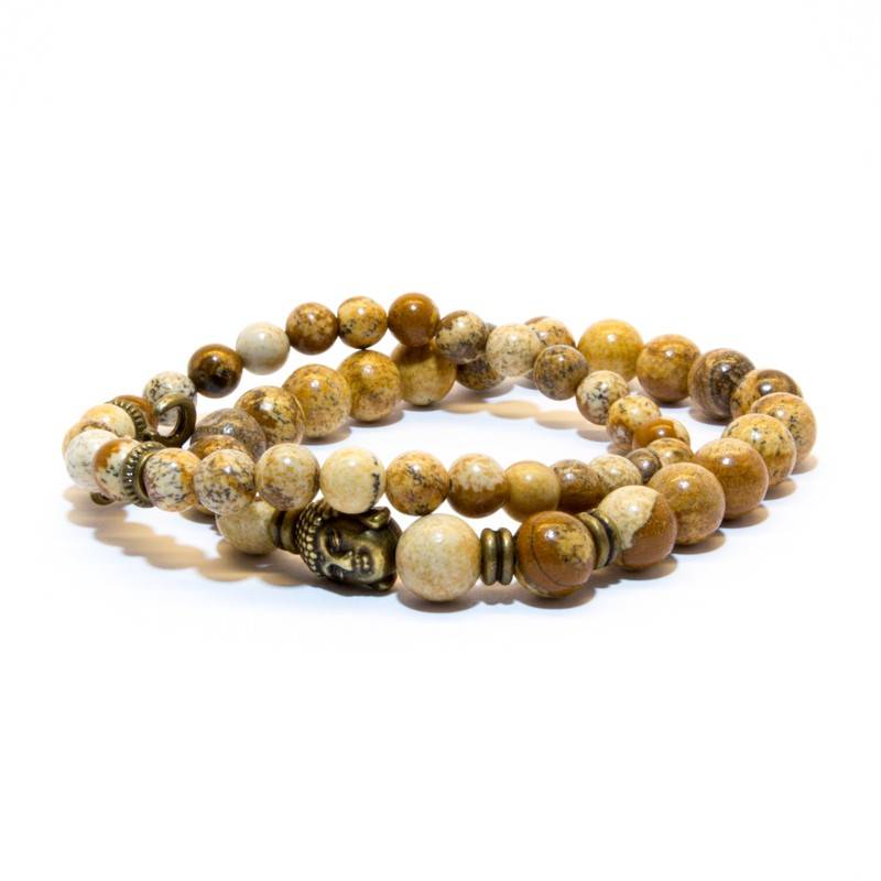 Bracciale Jaspe Duo Vintage in pietra naturale