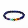 Armband lapis lazuli 7 Chakras 6 mm