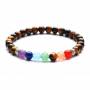 Armband Tiger Auge 7 Chakras 6 mm