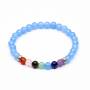 Bracciale blu 7 Chakra 6 mm