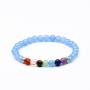 Armband Blau 7 Chakras 6 mm