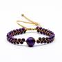 BRACCIALETTO SHAMBALLA Occhio di Tigre Viola