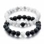 Armband Duo Howlite Onyx 8 mm