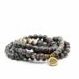 Mala De Protection Labradorite Noire
