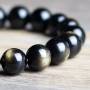 Goldenes Obsidian-Armband