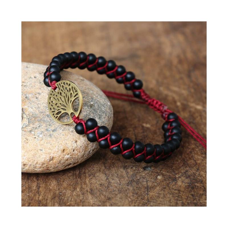 Bracelet Arbre De Vie Et Onyx