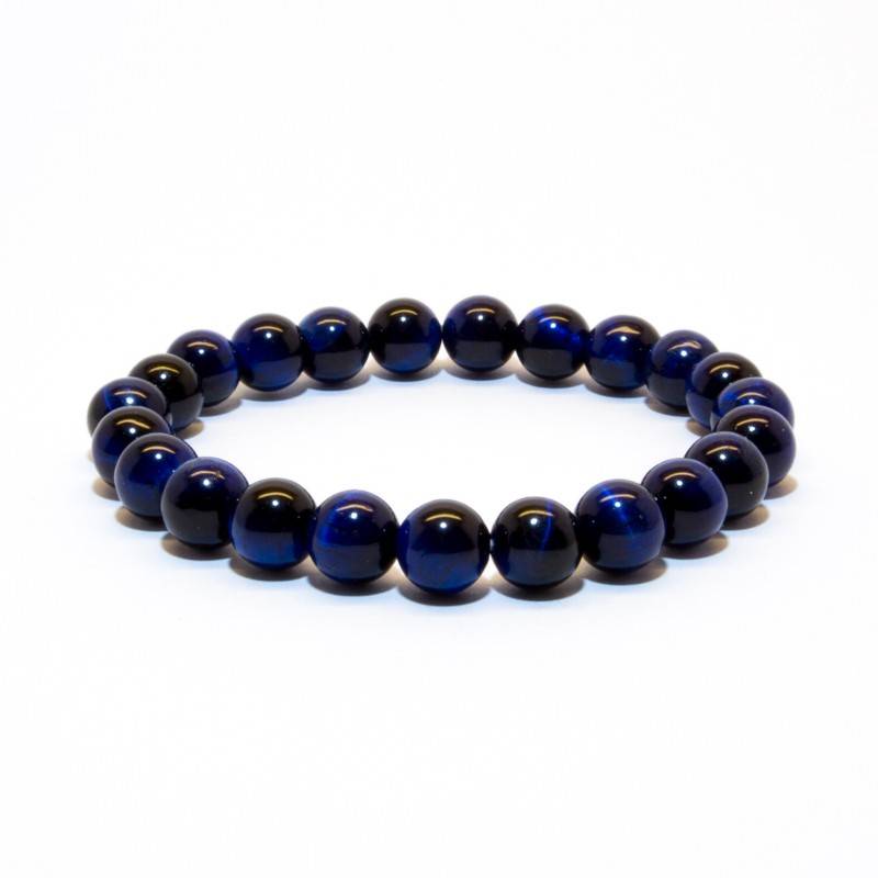 Bracciale Bambini Croce Occhio di Tigre Blu Ematite Misura S -  Gioielleria Amadori