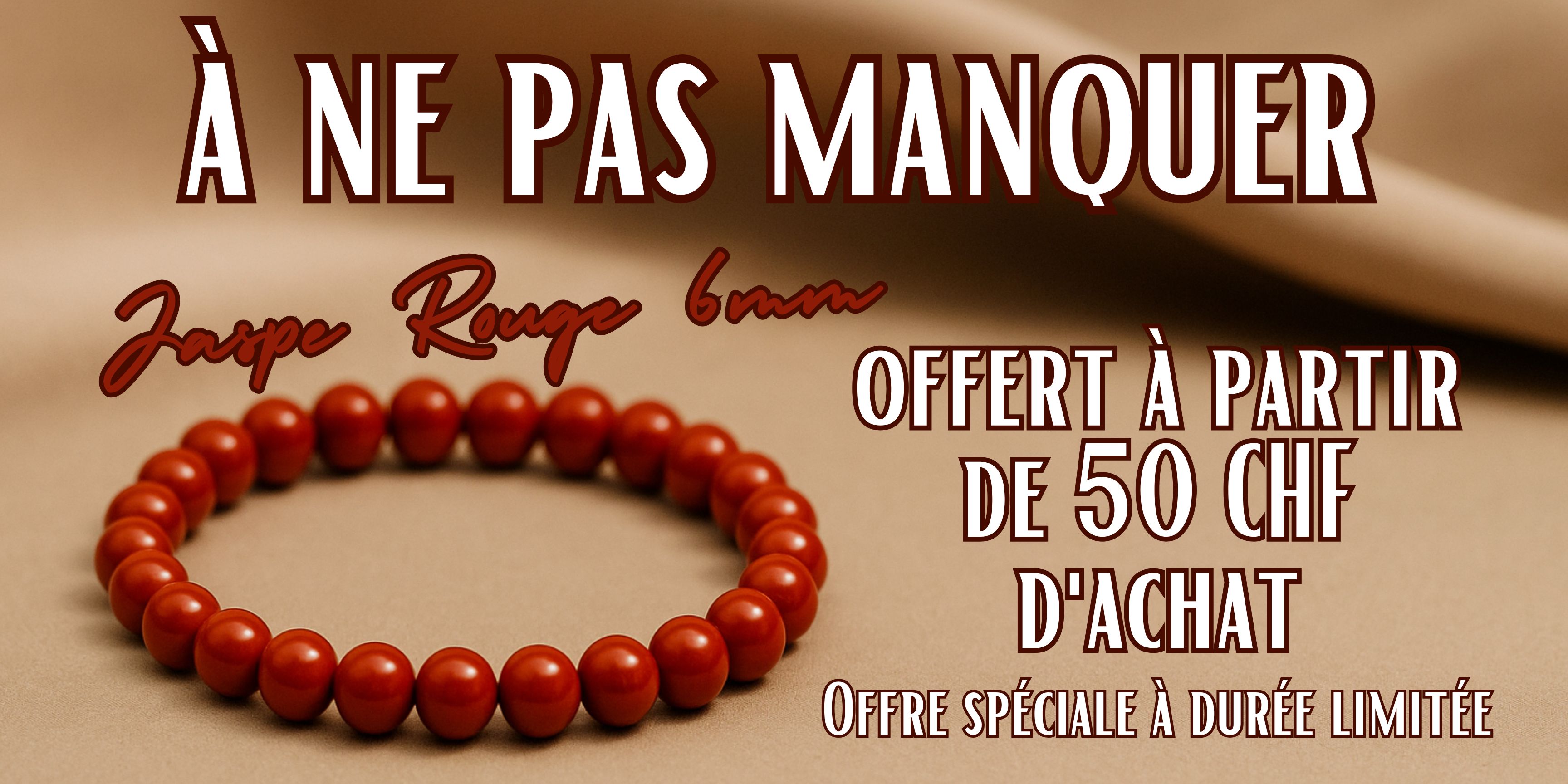 Bracelet jaspe rouge offert